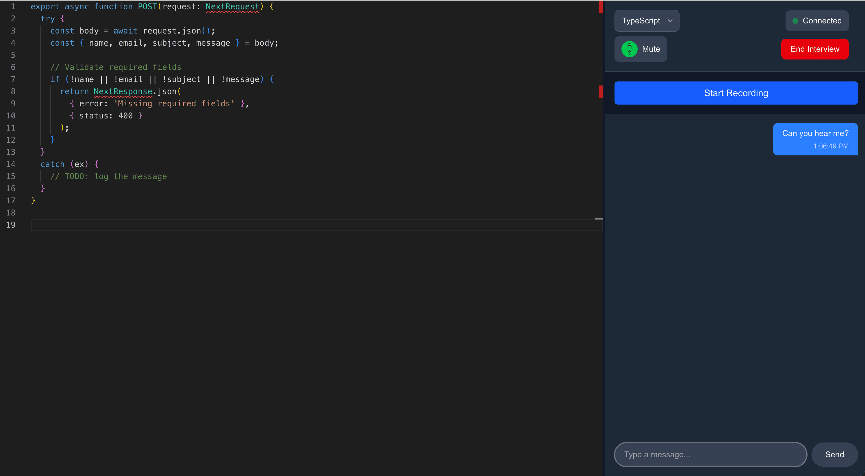Live Interview Realtime Collaboration Tool